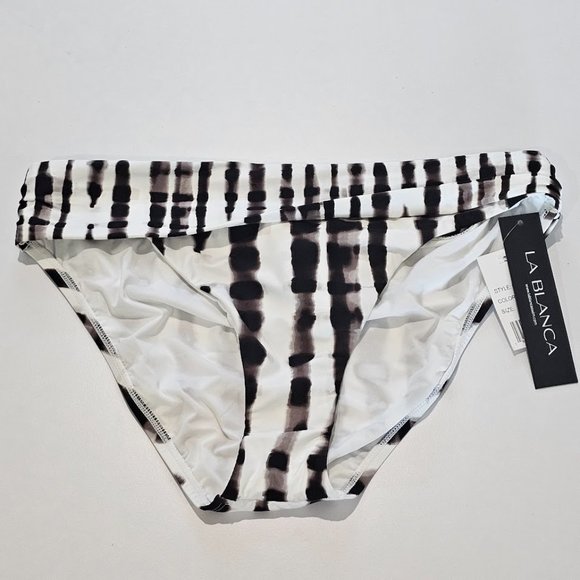 La Blanca Bikini Bottoms Java Stripe - Picture 2 of 6